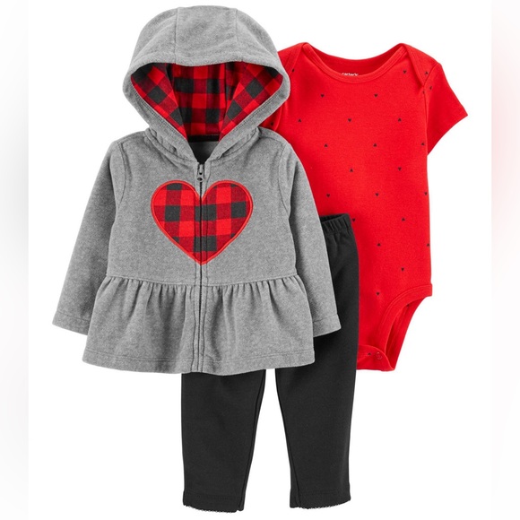 Carter's Other - Carter's Baby Girl’s 3-Piece Fleece Cardigan Set